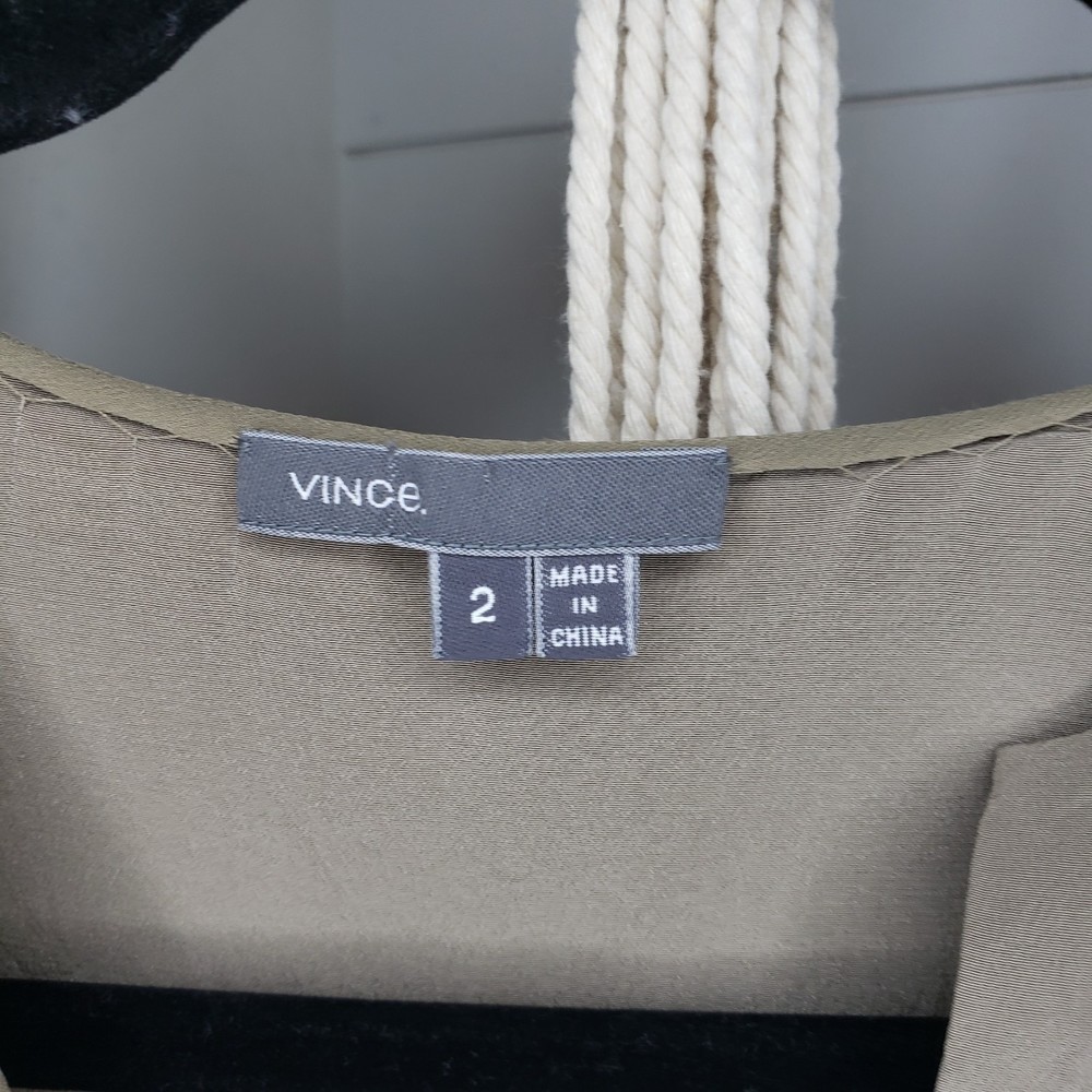 Vince Taupe Long Sleeve Shirt Dress - Picture 5 of 6